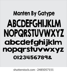 Monten is a script font whose letters are designed a bit bold, almost similar to the Sans Serif font. A great choice if you want to add a retro look to your designs. Perfect for titles, logos.