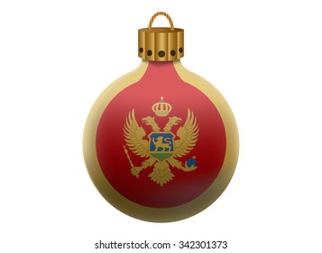 montenegro christmas ball isolated
