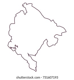 Montenegro country map