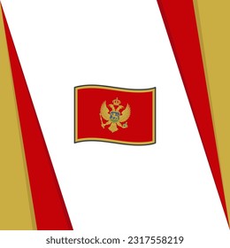 Montenegro Flag Abstract Background Design Template. Montenegro Independence Day Banner Social Media Post. Montenegro Flag