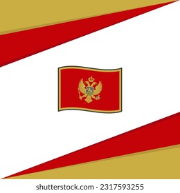 Montenegro Flag Abstract Background Design Template. Montenegro Independence Day Banner Social Media Post. Montenegro Design