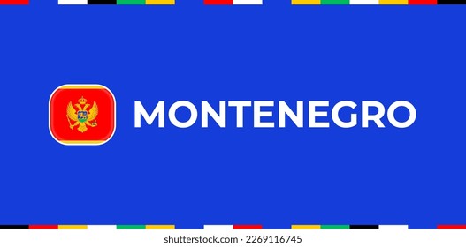montenegro flag  euro, european football 2024 tournament.