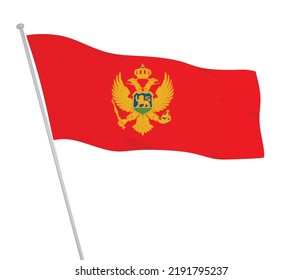 Montenegro  flag template. vector illustration 