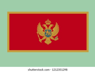 montenegro flag vector