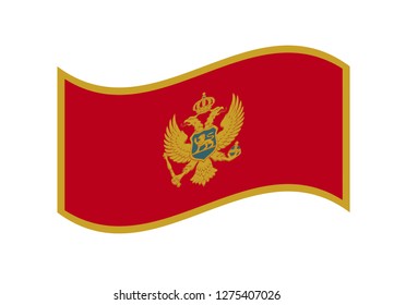 montenegro flag vector
