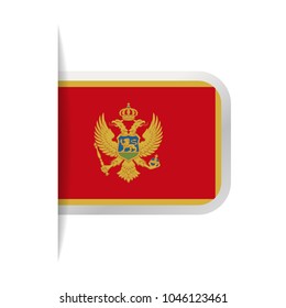 Montenegro Flag Vector Bookmark Icon - Illustration