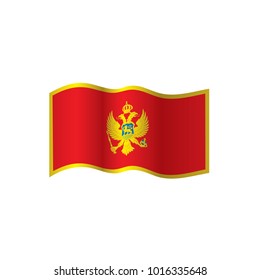 montenegro flag, vector illustration