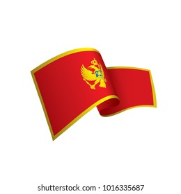 montenegro flag, vector illustration