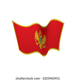montenegro flag, vector illustration on a white background