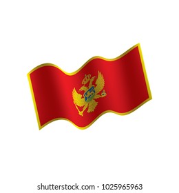 montenegro flag, vector illustration on a white background