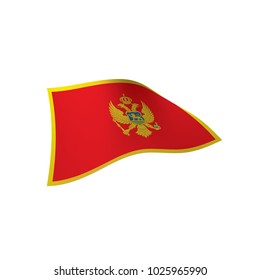 montenegro flag, vector illustration on a white background
