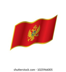 montenegro flag, vector illustration on a white background
