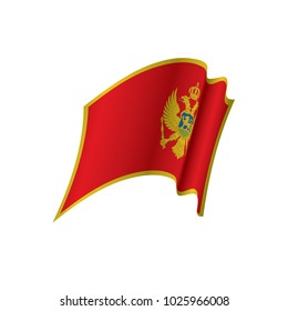 montenegro flag, vector illustration on a white background