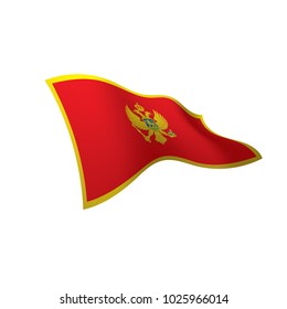 montenegro flag, vector illustration on a white background
