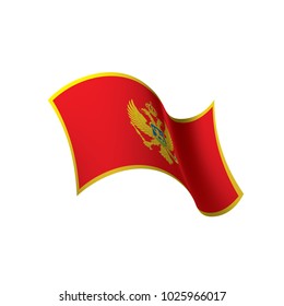 montenegro flag, vector illustration on a white background