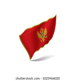 montenegro flag, vector illustration on a white background