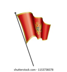 montenegro flag, vector illustration on a white background