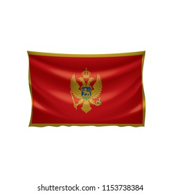 montenegro flag, vector illustration on a white background