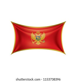 montenegro flag, vector illustration on a white background
