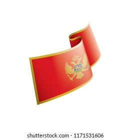 montenegro flag, vector illustration on a white background