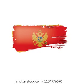 montenegro flag, vector illustration on a white background.