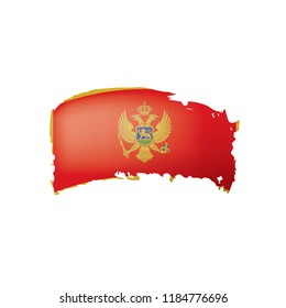 montenegro flag, vector illustration on a white background.