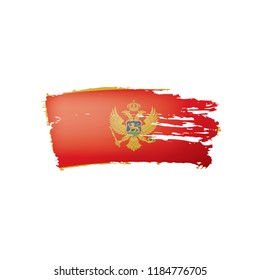 montenegro flag, vector illustration on a white background.