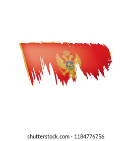 montenegro flag, vector illustration on a white background.