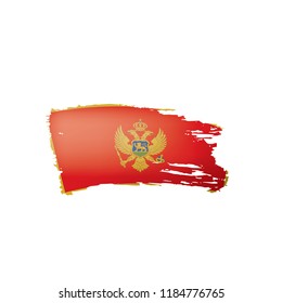 montenegro flag, vector illustration on a white background.