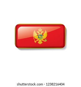 montenegro flag, vector illustration on a white background