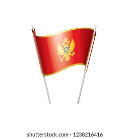 montenegro flag, vector illustration on a white background