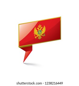 montenegro flag, vector illustration on a white background
