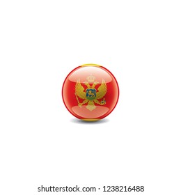 montenegro flag, vector illustration on a white background
