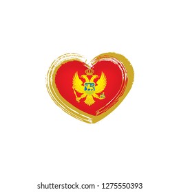 montenegro flag, vector illustration on a white background