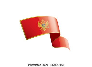 montenegro flag, vector illustration on a white background