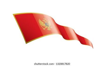 montenegro flag, vector illustration on a white background