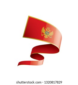 montenegro flag, vector illustration on a white background