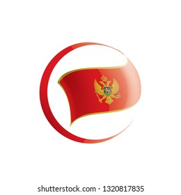 montenegro flag, vector illustration on a white background