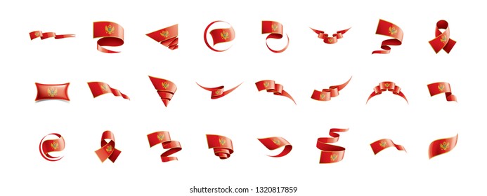 montenegro flag, vector illustration on a white background