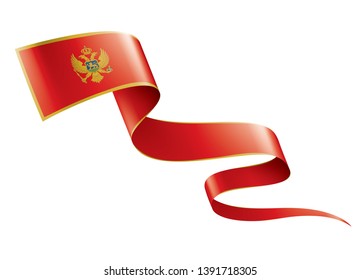 montenegro flag, vector illustration on a white background