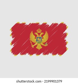Montenegro Flag Vector. National Flag