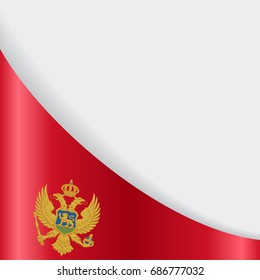 Montenegro flag wavy abstract background. Vector illustration.
