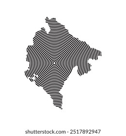 Montenegro Karte Symbol Element Design