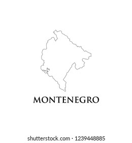 Montenegro map icon vector illustration.