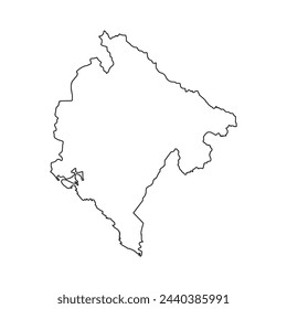 Montenegro map icon vector symbol design