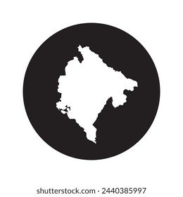 Montenegro map icon vector symbol design