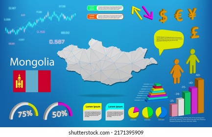 Montenegro map info graphics - charts, symbols, elements and icons collection. Detailed Montenegro map with High quality business infographic elements.