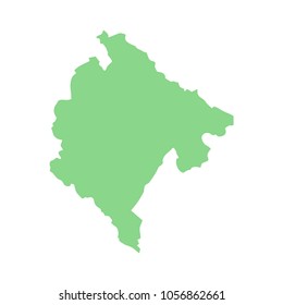 Montenegro map silhouette