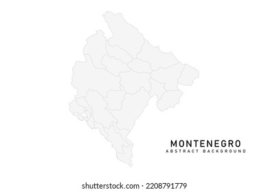 Montenegro Map - World Map International vector template with High detailed including grey color and grey line isolated on white background for design - Vector illustration eps 10