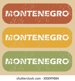 Montenegro on colored background